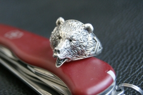 Перстень Велес-Медведь - серебро