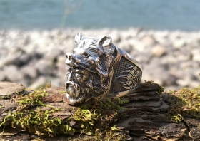Перстень Велес-Медведь - серебро 