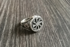 Перстень Коловрат на щите - Серебро