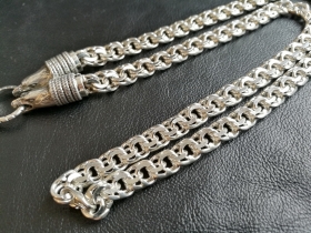 Цепь из серебра Орлы - плетение Бисмарк (8-10 мм) 