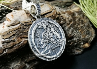 Медальон берсерк - Серебро  (3.5 см.) ― Алтайстронг - Амулеты, Обереги, Талисманы