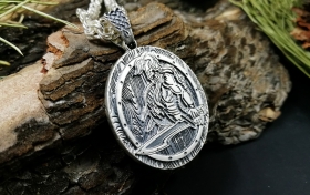 Медальон берсерк - Серебро  (3.5 см.)