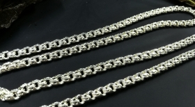 Цепь из серебра - плетение Бисмарк (d 4 мм) 