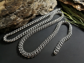 Цепь из серебра - плетение Кобра (d 6 мм)