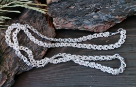 Цепь из серебра - плетение Роза (d 7 мм) 