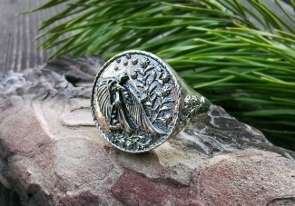 Перстень Лада - серебро (1.9 см) ― Алтайстронг - Амулеты, Обереги, Талисманы
