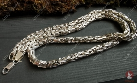 Цепь из серебра - Лисий хвост (d 8 мм) 