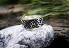 Обручальное кольцо Свадебник/Обережник - Серебро с фианитом