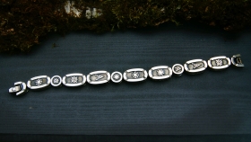 Браслет обережный овальный- Серебро (1.2 см)
