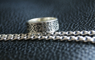 Славянское кольцо Алатырь 7мм - серебро ― Алтайстронг - Амулеты, Обереги, Талисманы