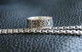 Славянское кольцо Алатырь - серебро